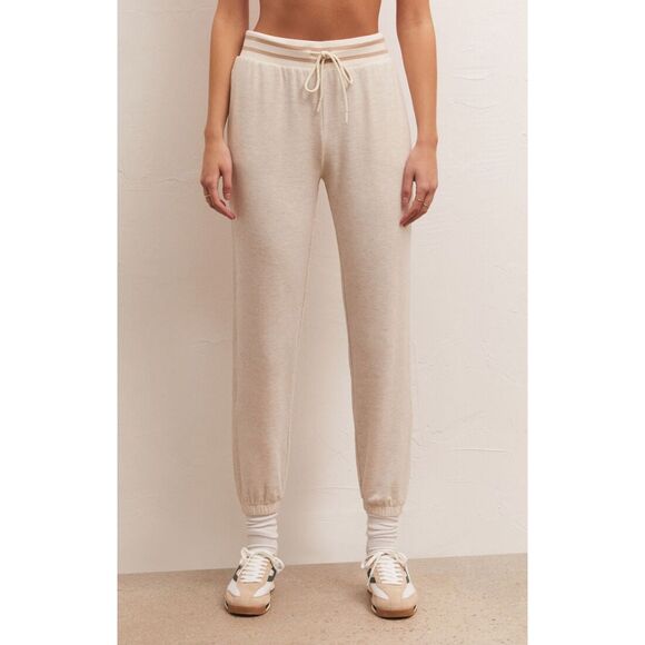 Z Supply Off Duty Modal Fleece Jogger Light Oatmeal Size Large - Picture 1 of 10
